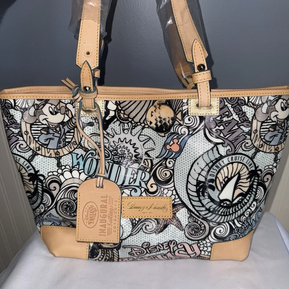 Dooney & Bourke Disney Inaugural Sailings 2012-2013 Large Tote Bag Purse NEW